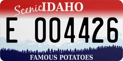 ID license plate E004426