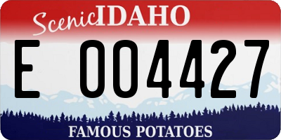 ID license plate E004427