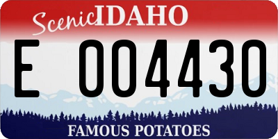 ID license plate E004430