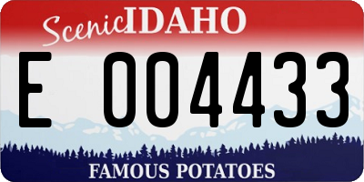 ID license plate E004433
