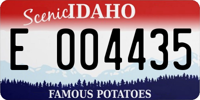 ID license plate E004435