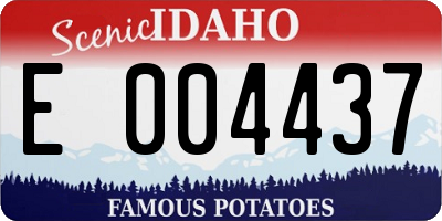 ID license plate E004437