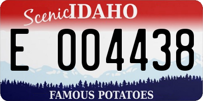 ID license plate E004438