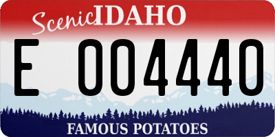 ID license plate E004440