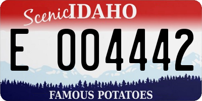 ID license plate E004442