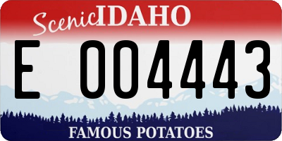 ID license plate E004443