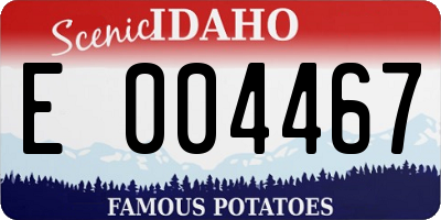 ID license plate E004467