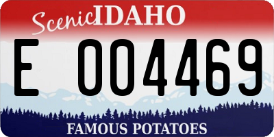 ID license plate E004469