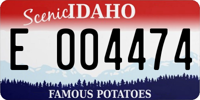 ID license plate E004474