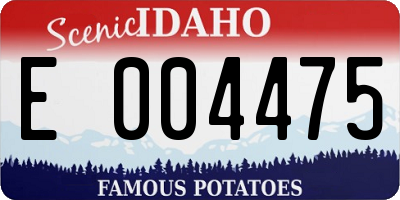 ID license plate E004475