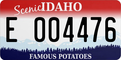 ID license plate E004476