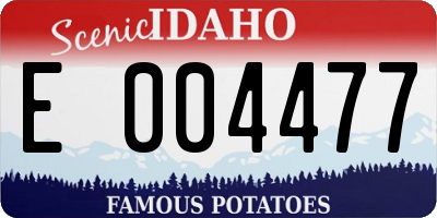 ID license plate E004477