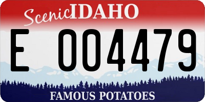 ID license plate E004479