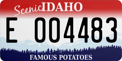 ID license plate E004483