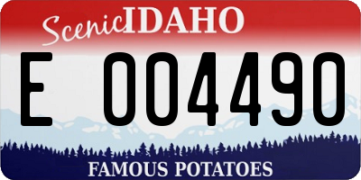 ID license plate E004490