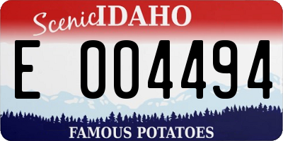 ID license plate E004494