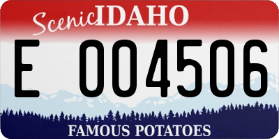 ID license plate E004506