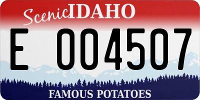 ID license plate E004507