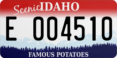 ID license plate E004510