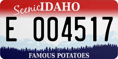 ID license plate E004517