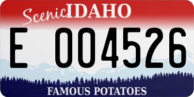 ID license plate E004526