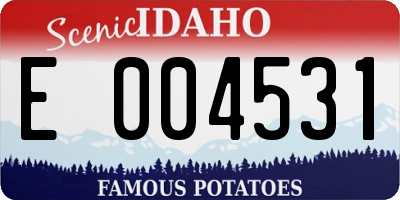 ID license plate E004531