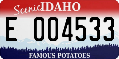 ID license plate E004533