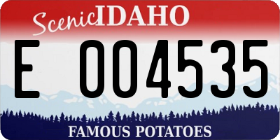 ID license plate E004535