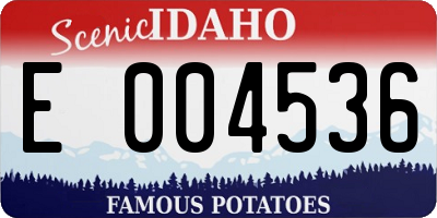 ID license plate E004536