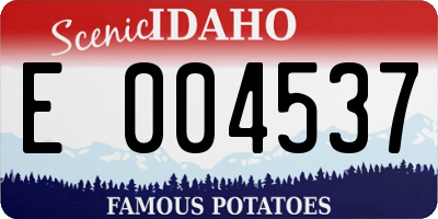 ID license plate E004537