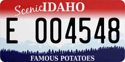 ID license plate E004548