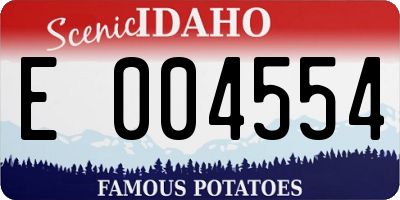 ID license plate E004554