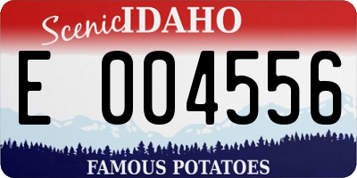 ID license plate E004556