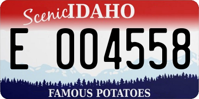 ID license plate E004558