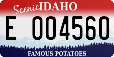 ID license plate E004560