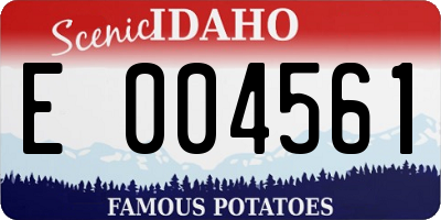ID license plate E004561