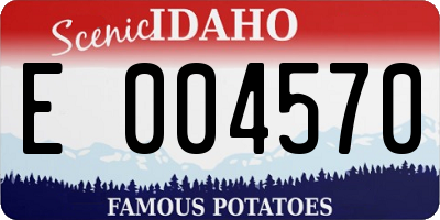 ID license plate E004570