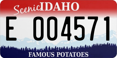 ID license plate E004571
