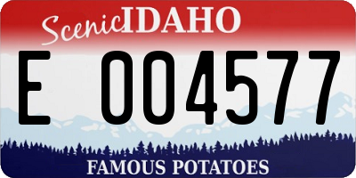 ID license plate E004577