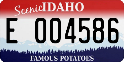 ID license plate E004586