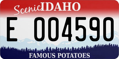 ID license plate E004590