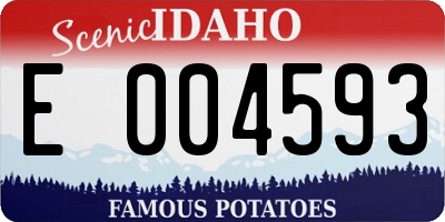 ID license plate E004593