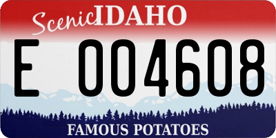 ID license plate E004608