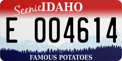 ID license plate E004614