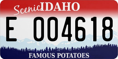 ID license plate E004618