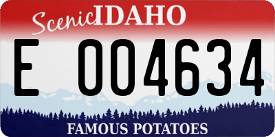 ID license plate E004634