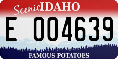 ID license plate E004639