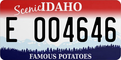 ID license plate E004646