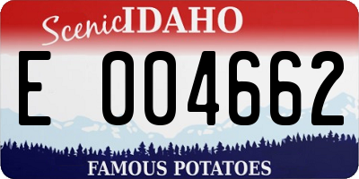 ID license plate E004662