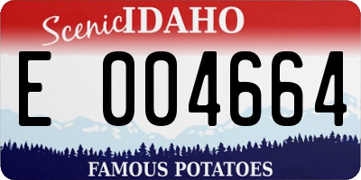 ID license plate E004664